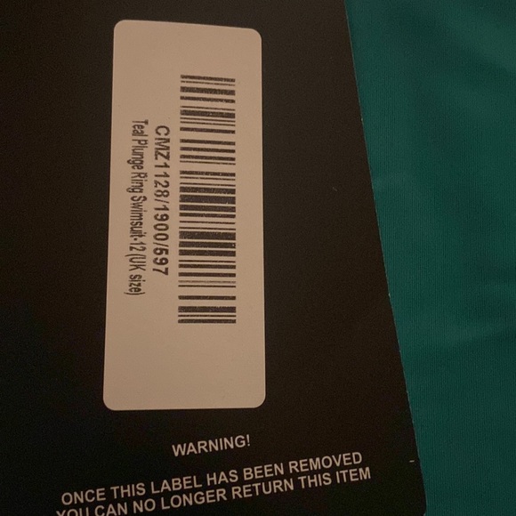 Beautiful deep v cut gold ring on shoulder one piece bathing suit… - Picture 3 of 7